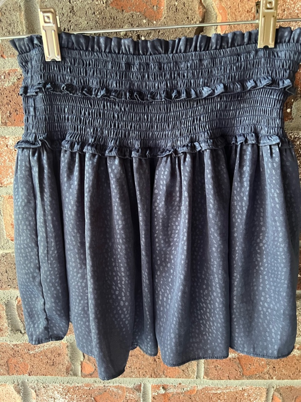Mustard Seed smocked-waist skirt with built-in shorts, size small